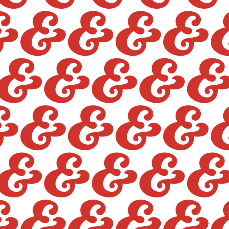 Red Ampersands Pattern