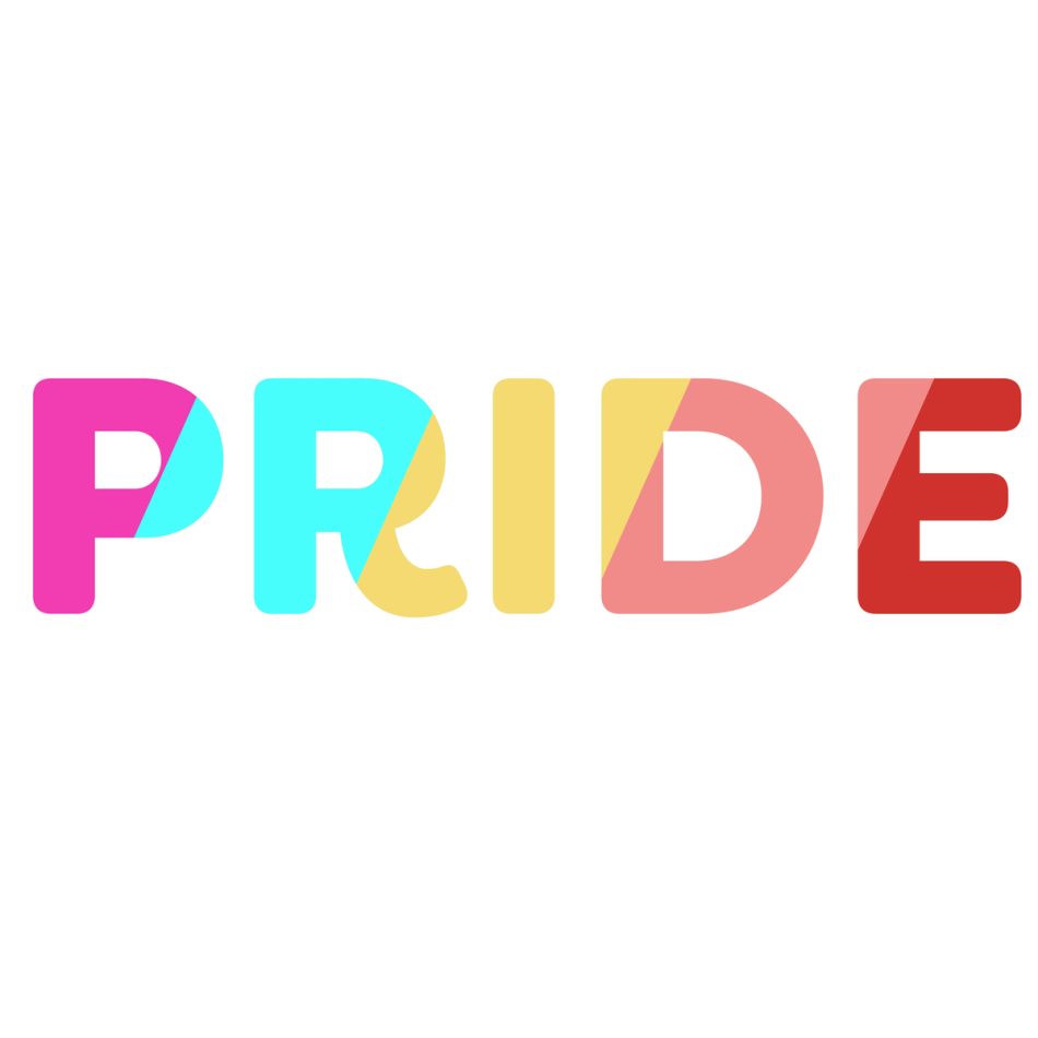 The Word Pride In Rainbow